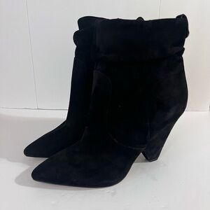 Sam Edelman “Rosen” black suede pointy toe bootie, size 9